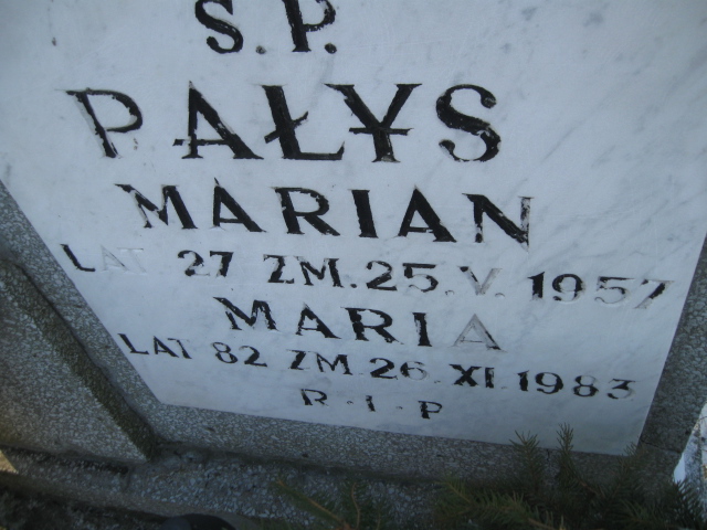 Marian Pałys Czeladź Piaski - Grobonet - Wyszukiwarka osób pochowanych