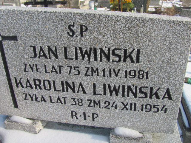 Jan Liwiński Czeladź Piaski - Grobonet - Wyszukiwarka osób pochowanych